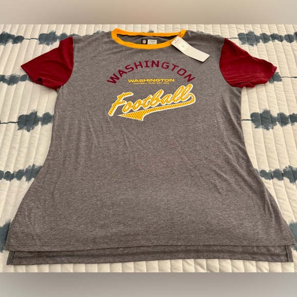 Women's NFL Apparel Washington Commanders Burgundy/Gray Raglan T-shirt Sz Large - Picture 1 of 7
